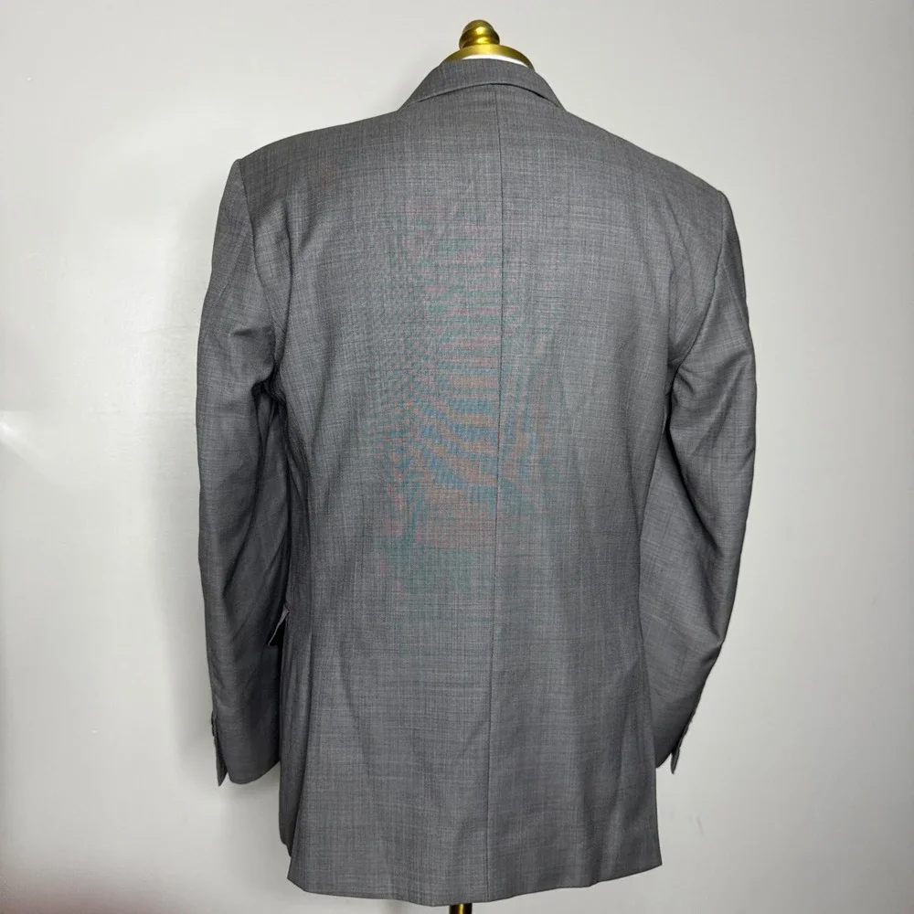 Jos A Bank Gray Wool‎ Suit 41R 29W Fit Two Piece Set
